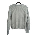 Cyrus Evolution by  Cable Knit Balloon Sleeve Pullover Sweater Brgtn Blue M New Photo 3