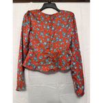 Love, Whit by Whitney Port Women Red Blue‎ Floral Crop Top Size Small 102045A01 Photo 4