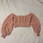 Lovers + Friends  Lilly Top pink Cropped long sleeve small Photo 4