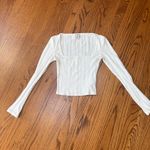 BDG White Ribbed Crop Top Photo 4