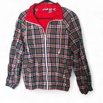 American Vintage vintage 90s 1990s 80s 1980s retro aesthetic  Russ red green navy blue plaid zip Photo 5