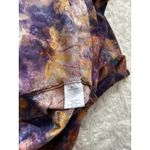 Fore Boutique Satin Purple Gold Floral Maxi Dress Strapless Open Cowl Back Photo 9