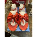 Jack Rogers  Heidi Sandals Womens Size US 7.5 Red‎ Round Toe Ankle Strap Thong Photo 1