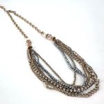 Chico's Chico’s layered multi-strand rhinestone & opalescent two tone necklace statement Photo 6