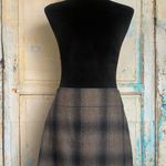 The Limited Women’s Brown & Black Plaid Mini Skirt Tweed Wool Lined Size 12 Photo 0