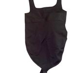 Ribbed Sleeveless Stretch Fit Bodysuit Black Size XXL Photo 3