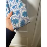 Roberta Roller Rabbit  Block Print Blue Floral Cotton Tunic Top Blouse Small Photo 5