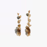 ZARA New in Box - NWT  Raised Gold Metal Flower Earrings Photo 2