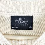 Milk & Honey Beige Ruffle Sweater Women's Size Small NWT Crew Neck NEW Photo 2