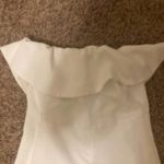 Babaton Aritzia  Altimira Flutter Jumpsuit Womens 00 White Strapless Cropped Zip Photo 1