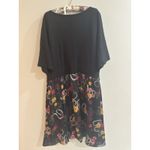 Torrid  Black Floral Snake Print Midi Dress Plus Size 4 VNeck Short Sleeve 4X NEW Photo 5