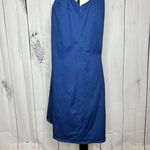 Mud Pie  B. Berry Sheath Dress Womens Sz L Blue Sleeveless Lace Detail Stretch Photo 7
