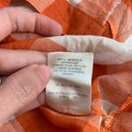 Anthropologie Maeve Orange Gingham Blouse XS Photo 5