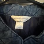 Christopher & Banks Christopher Banks Quilted denim Vest button front medium Photo 3