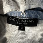 Central Park West  Women's XS‎ Blue denim FANNING Removable Hood Jacket Jean Photo 8