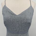 Vintage 90s Y2k Ombre Gown Formal Prom Floral Glitter Silver Gray Black XS 0/2 Photo 2