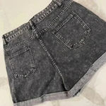 SheIn Shorts Women's Size 6 Faded Weathered Black Denim High-Rise Rolled Cuffs Photo 3