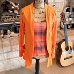 Source Unknown Orange Plaid Sleeveless Top and Bright Jacket Photo 3