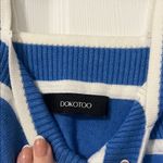 Blue and White Striped Tank Top Photo 1