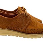Artesanias Rauger Tooled Made in Mexico Leather Shoes Brown 6 Photo 5