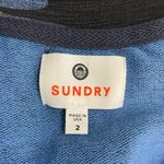 Side Ruched Sweatshirt Dress in Blue & Black Camo Sundry 2 | Size Medium Photo 7