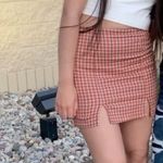 Aeropostale Orange Brown Plaid Skirt  Photo 2