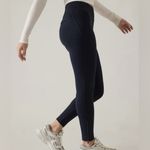 Athleta  Delancey Skyline High Rise Legging Navy Blue Large Zip Ankle Hiking Photo 1