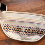 MEXICANA Cream Crossbody Fanny pack Bag with Colorful Embroidery White Photo 1