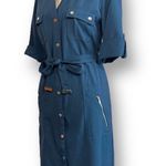 Zac and Rachel  deep teal button down shirt dress Photo 1