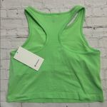 Lululemon NWT Ebb To Street Cropped Tank in Scream Green Light Size 12 Neon Photo 5