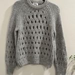 & Other Stories & Other Stories XS Gray Wool Alpaca Blend Chunky Open Knit Pullover Sweater Photo 0