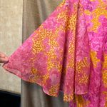 Ted Baker  Lilanya Metropolis Printed Flutter Sleeve Blouse Pink Orange Size 1 Photo 3