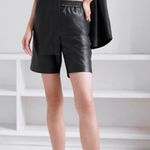 Babaton #122 ARITZIA  High Waist Leather Shorts Photo 0