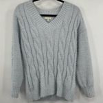 Lucky Brand light blue boho V-Neck Relaxed Fit Eyelash Sweater size small Photo 0
