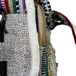 Boho Hippie Patchwork Crossbody Bag Hemp Cotton Tribal Striped Ethnic Festival Tan Photo 5