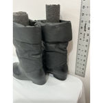 Womans Black Waterproof Size 8 Extra Wide Pull On Lined Snow Boots Photo 3