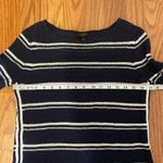 Talbots Linen Striped Sweater Navy and White Size MP Photo 6