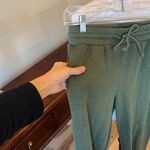 Matching Set Green Textured Knit Long Sleeve Top Drawstring Pants Size M Photo 6