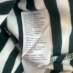 Denim & Co Shirt Women 2X Hoodie Green White Stripe Velvet Casual Loungewear Photo 8