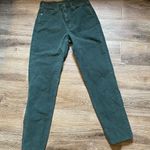 American Eagle Teal Corduroy Mom Straight Jeans Size 0 Photo 0
