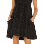 Line and Dot  Delilah Mini Dress Black Jacquard Satin Tie XS NWT Photo 0