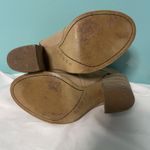 Hinge  Beige Suede Lace-up Open-toe‎ Block Heel Shoes Women Size 7.5 S-356 Photo 5