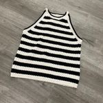 A New Day Black & White Striped sweater Tank Top Photo 1