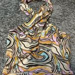Timing Vibrant Swirl Halter Crop Top Photo 1
