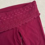 PINK - Victoria's Secret Victoria's Secret PINK XS Burgundy Leggings 88% cotton 12% spandex Photo 2