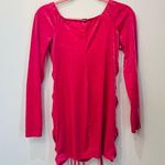 Wild Fable Womens Hot Pink Long Sleeve Ruched Velvet Bodycon Mini Dress … Photo 5