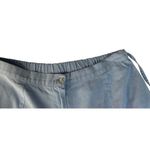 Denim & Co  Chambray Blue Faux Wrap Skirt Skort Tie Flap Front Womens L A103284 Photo 3