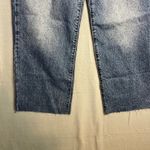 S.O.N.G. Jeans Wide Leg Ankle Crop Size 7 / 28 Raw Hem Relaxed Fit Faded Wash Blue Photo 3