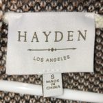 Hayden Los Angeles Women’s Leopard Print Distressed Raw Oversized Hooded Sweater Photo 6