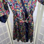 Victoria's Secret Victoria’s Secret Vintage Gold Label Floral Robe & Belt Y2K Sexy Luxury Silky Lg Photo 3